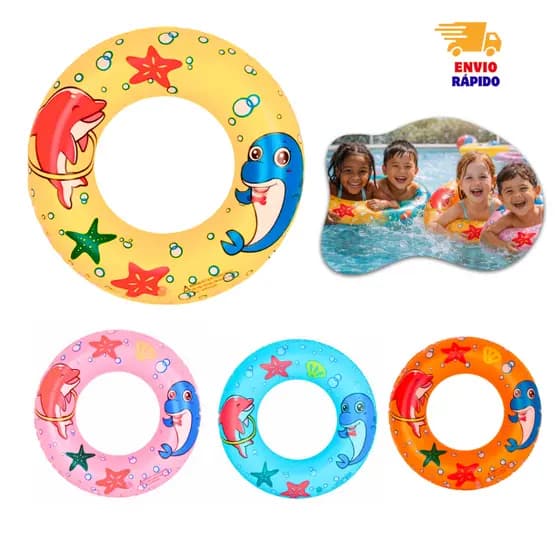 Bóias Infantil Infláveis Para Piscina Praia Verão Circular Infanfil  44cm