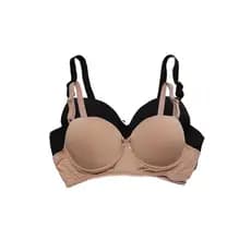Kit 2 Sutiã Plus Size Reforçado Microfibra Alça Larga Com Bojo