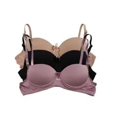 Kit 3 Sutiã Infantil Menina Moça De Bojo Juvenil Liso  Microfibra