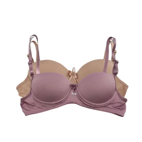 Kit com 2 Sutiã Infantil Menina Moça De Bojo Juvenil Liso  Microfibra