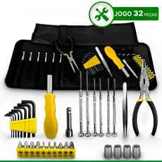 Kit Ferramentas C/32 Pçs Titanium Linha Profissional