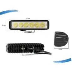 Farol Milha Auxiliar 6 Leds 18w Off Road Moto Carro Gzd118