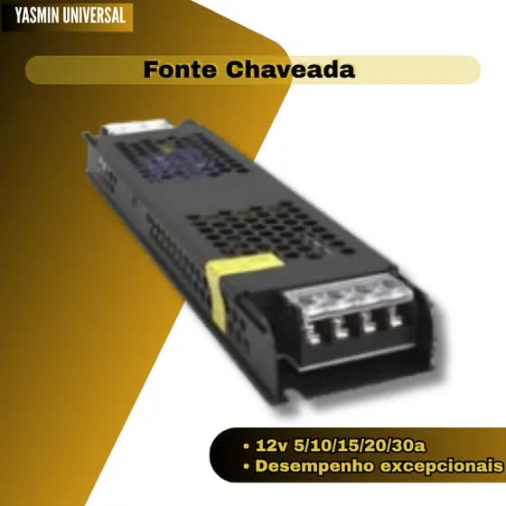 Fonte Chaveada 12v 5/10/15/20/30a P/ Cftv Fita Led pefil  Som Automotivo