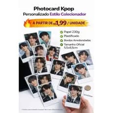 Photocard Personalizado 5,5x8,5cm  Estilo Colecionador | Papel 230g Plastificado | Kit 10 a 40 Unidades | Alta Qualidade