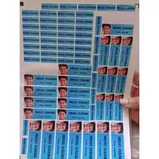 Etiqueta escolar - Kit etiqueta escolar personalizada com foto - 72 etiquetas para material escolar ADESIVO GLOSSY