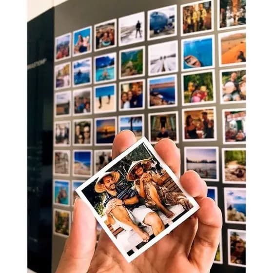 Foto Imã de geladeira  - Foto imã -  Mini foto 5x5cm imantada - foto imã de geladeira personalizado