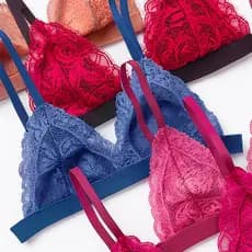Kit 10 Sutiã Feminino De Renda Sem Bojo Alças Reguláveis Sem Metal