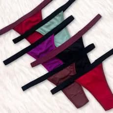 Kit Calcinha Tanga Conforto Biquíni Feminina Com Forro Básica Dia a Dia
