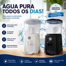 Bebedouro Filtro Para Água Com Base Cuba De Barro 6L Compacto