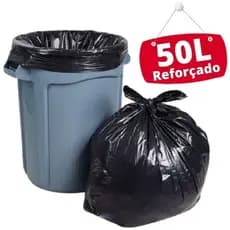 Saco de lixo 50 Litros Reforçado pacote com 100 e 50 unidades PROMOÇÃO
