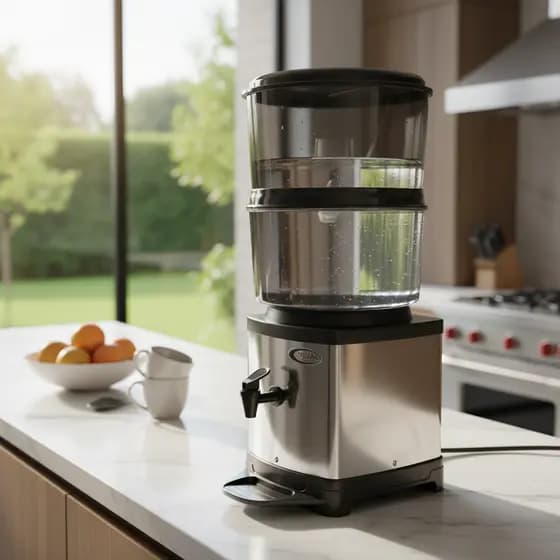 Bebedouro Grande Para Agua Filtro Para Agua Inox Com Base De Barro 10 Litros