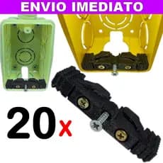 Kit 20 Reparo de Caixinha 4x2 Aba Caixa Tomada Interruptor Elétrica