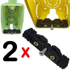 2 Reparo Para Caixinha 4x2 Caixa de interruptor Tomadas
