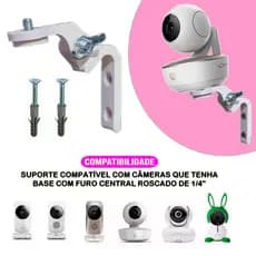Suporte De Parede Articulado Para Babá Eletrônica Universal