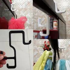 Gancho Triplo Porta Toalha Roupa Bolsa Roupão Para Box Banheiro Perfil Quadrado e Redondo