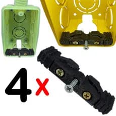 Kit 4 Reparo Para Caixinha 4x2 Tomade Interruptor