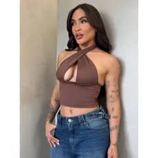 blusinha feminina, blusa forrada, blusa tamanho único, blusa básica, blusa regata, cropped multiformas, cropped