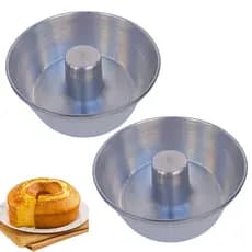 Conjunto de forma para pudim 2 peças em aluminio resistente numero 16