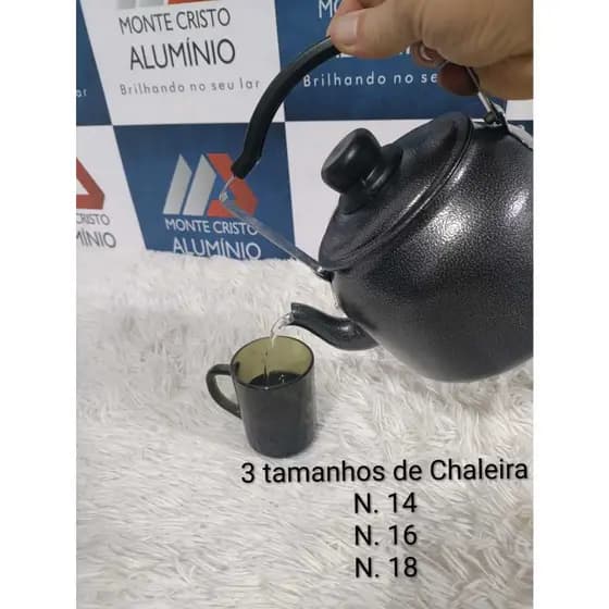 CHALEIRA BOJUDA ESTILO RETRÔ EM ALUMÍNIO, CHÁ, CAFÉ, ÁGUA EM 3 TAMANHOS 1,3 L; 1,8 L e 2,5 L