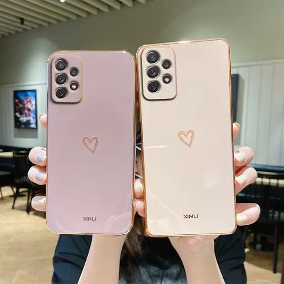 Praça Amor Do Coração Caixa Telefone Para Samsung Galaxy A32 32 A52 A72 52 72 4G 5G A52S A53 A33 A73 Capas De Silicone