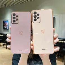Praça Amor Do Coração Caixa Telefone Para Samsung Galaxy A32 32 A52 A72 52 72 4G 5G A52S A53 A33 A73 Capas De Silicone