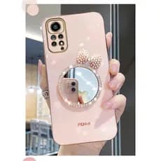 Note 11 Maquiagem Mirror Diamond Bling Phone Case Para Xiaomi Redmi Note  11 Pro 11s 4G 5G Tampa Traseira Do Suporte