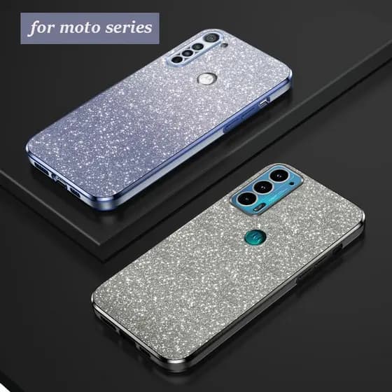 Motorola Capa De Luxo Gradiente De Glitter Para Moto Edge 20 30 G8 G9 Play Plus E7 E20 E6S E22 E32 E13 E61 G9play Edge20