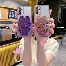 A 52 32 33 33 53 13 Porta Telefone Espelhado Com Alça De Flor Para Samsung Galaxy A53 A33 A52 A32 A13 A23 A33 A12 A73 A72 A55 A53 A35 A23 A22 A12 4G 5G Capa Do Suporte