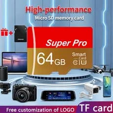 Cartão de memória SD/TF em miniatura 32GB-128GB Cartão de memória à prova d'água, memória estável