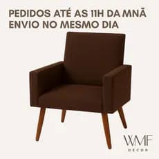 Poltrona Nina decorativa de pés palito com um lugar