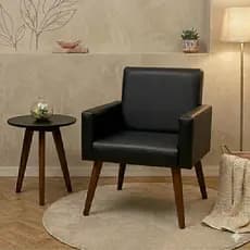 Poltrona Pé Palito tecido Courino, Sala, Salão de Beleza, Quarto