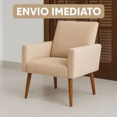 Poltrona Nina Estofada para Sala, Quarto ou Escritório