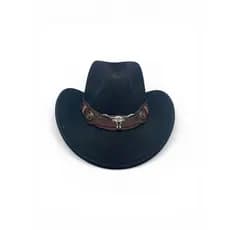 Chapéu Country Feltro Aveludado Feminino Western Cowboy Faixa Em Couro Personalizado Rodeio Unissex