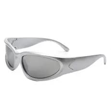 Óculos de Sol Esportivos Estilo Futurista Y2K, Proteção Ocular para Festas e Atividades ao Ar Livre Blogueiro Unissex