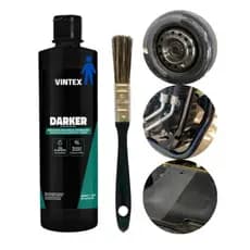 Vonixx Vintex Darker 500 ml+ Pincel Selante Restaurador Revitalizador Pneu Pretinho e Plástico