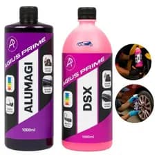 Agius Prime Limpa  Aluminio Alumagi + Shampoo Automotivo Dsx Desincrustante Limpeza Pesada