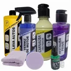Agius Prime Kit Brilho Lavagem Cera Carnaúba Premium Verniz Motor Plástico Microfibra Completo