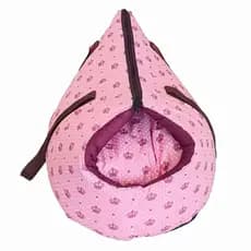 Bolsa Para passeio Pet Cama Iglu  Acolchoado 2 em 1 Impermeável Com Zíper Amora 41 x 43 x 33 cm