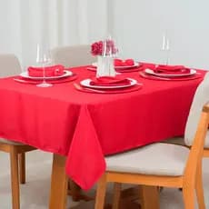 Toalha de Mesa  Classic 1 Peça 1,45m x 1,45m 4 Lugares Poliéster Tecido Oxford Maquinetado