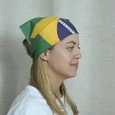 Bandana para Cabelo Multiuso Copa do Mundo Bandeira Estampa Digital 1 Peça