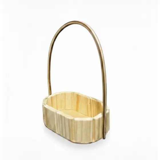 Cesta M Pinus Oval Presente Decoração fraldeira Pascoa Dia das Mães - kit com 10 unidades