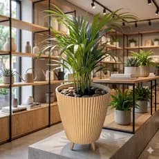 Vaso para Planta Canelado 34x26 Coluna Decorativo Jardim Sala Moderno Resistente