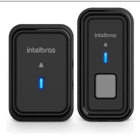 Campainha Sem Fio Com Bateria Cib 101S Preto Intelbras