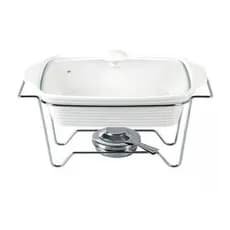 Rechaud retangular em porcelana com queimador 2,2L