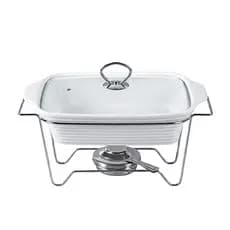 Rechaud retangular em porcelana com queimador 2,8L