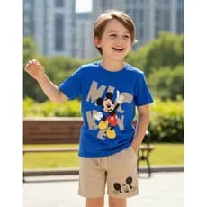 Camiseta + Short Conjunto Infantil Mikey Personagem Conjunto De Bermuda Juvenil Conjunto De Bermuda Juvenil