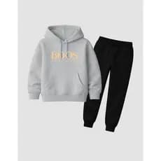 Conj Calça Infantil E Blusa De Frio Moletom Menino Inverno