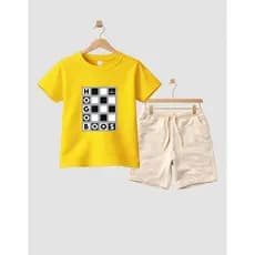 Camiseta Short Conjunto Algodão Infantil Casual Verão Hb