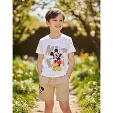 Camiseta + Short Conjunto Infantil Mikey Personagem Desenho Conjunto De Bermuda Juvenil Conjunto De Bermuda Juvenil