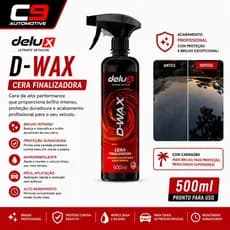 Cera Automotiva Hidrorepelente Carnaúba D-Wax Delux 500ml Brilho e Proteção da Pintura